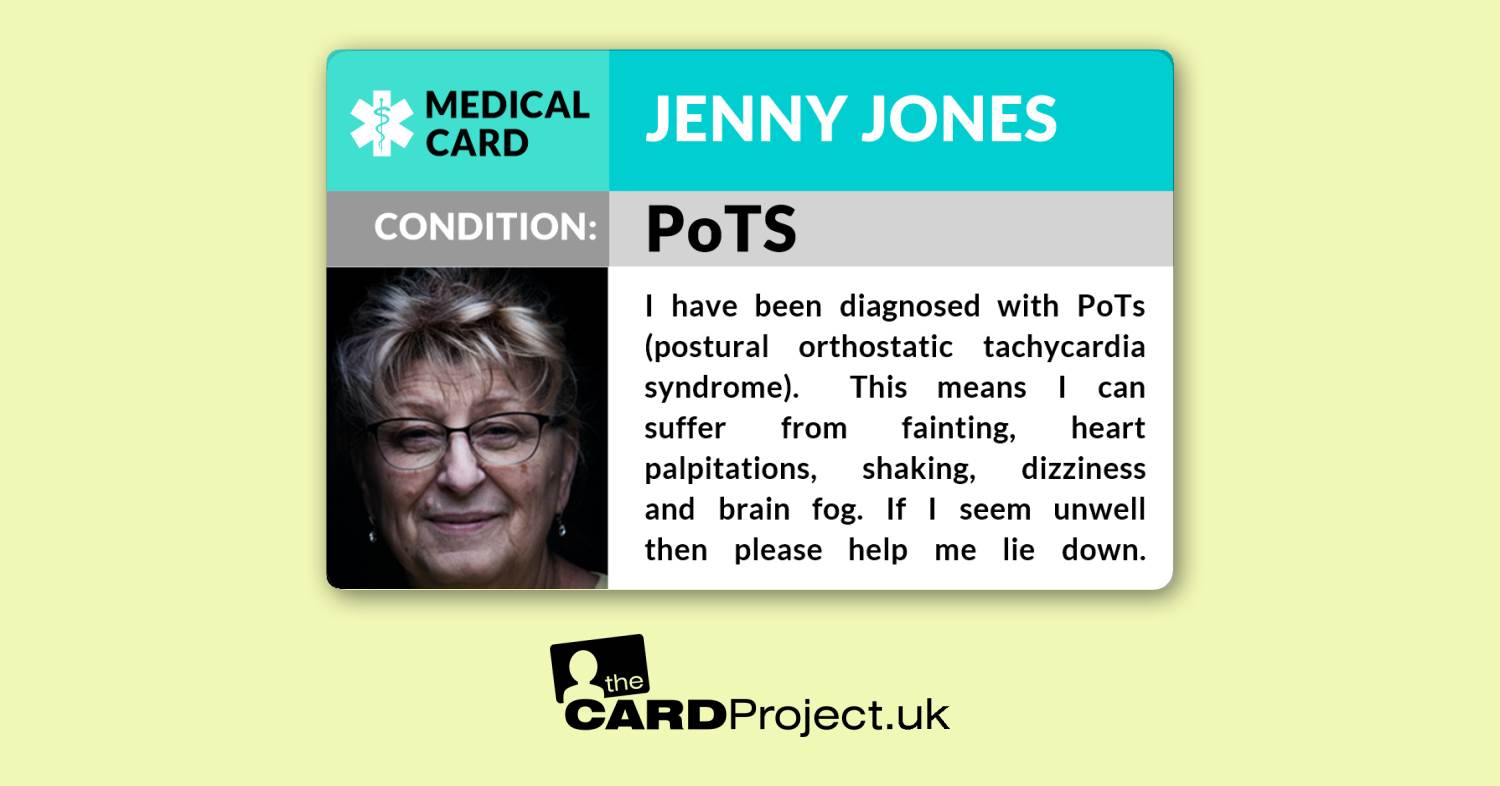 PoTS Awareness Photo Medical ID Alert Card 